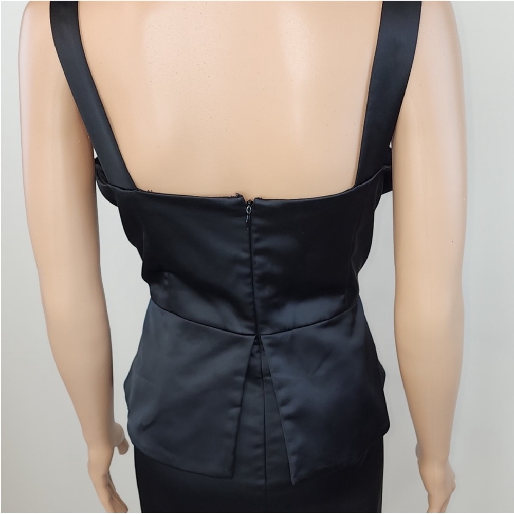 Maggy London Black and Cream Midi Dress - Picture 7 of 8